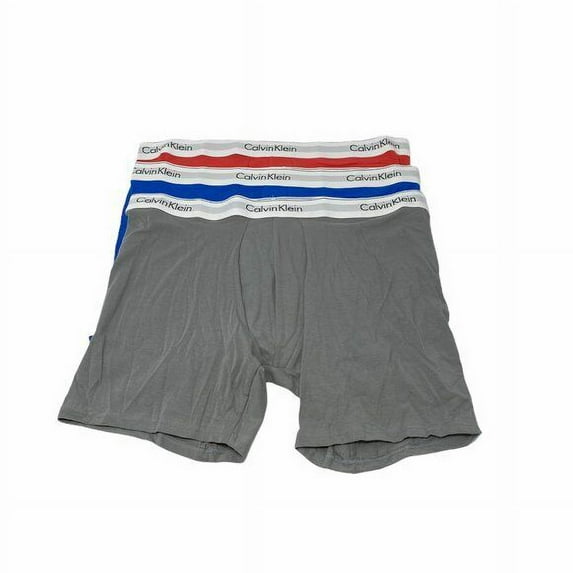 Calvin Klein Cotton 3 Boxer Briefs Blue Red Gray NB2381901