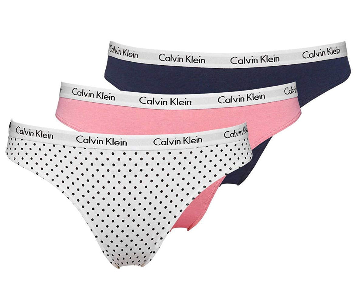 Calvin Klein Cotton Bikini Underwear Panty 3-Pack Black, Polka Dot