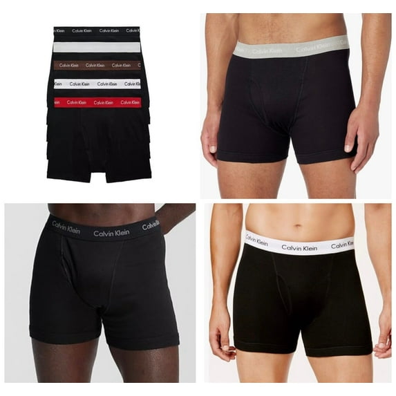 Calvin Klein Cotton Classic Fit Boxer Brief 5 Pack Black Underwear NB1899923