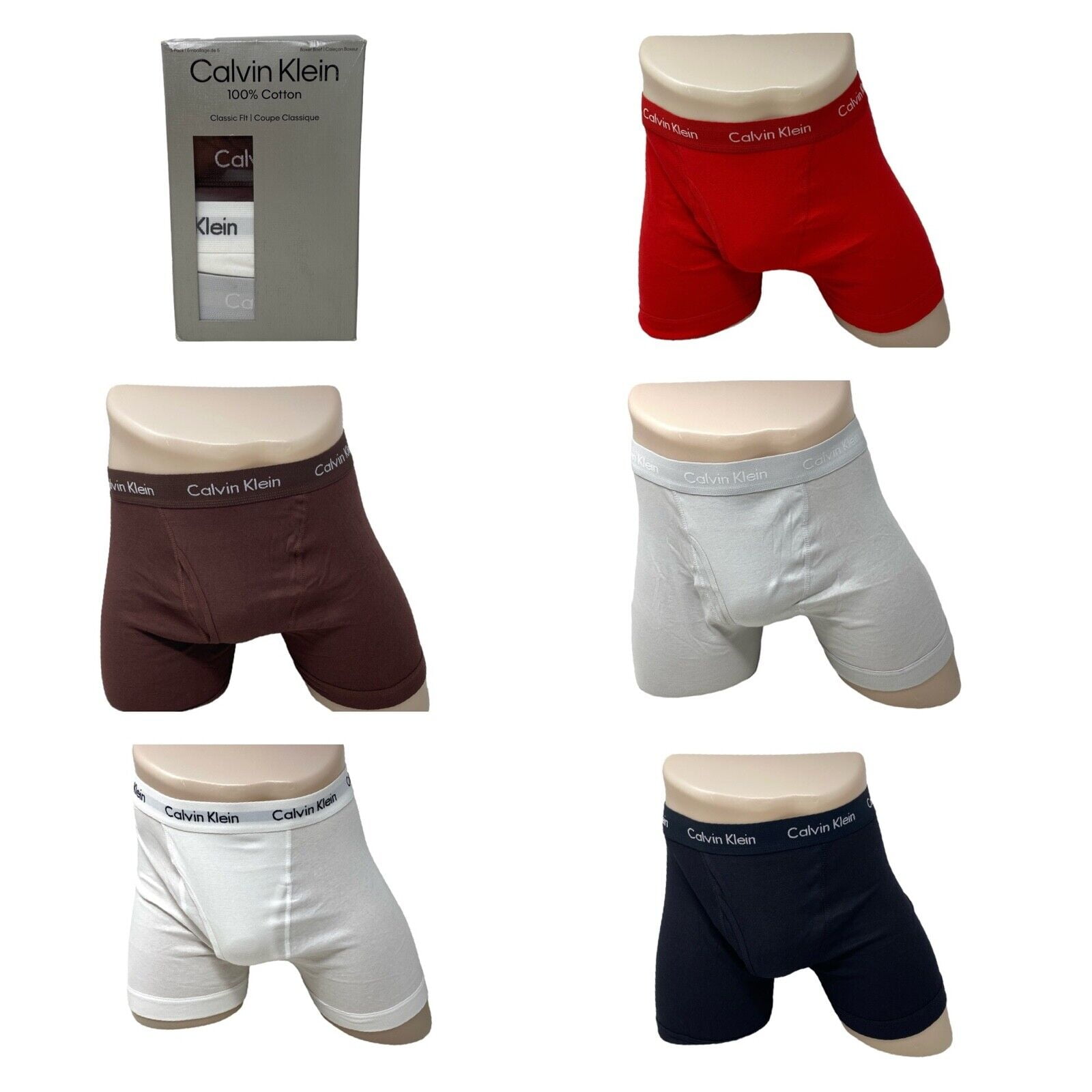 Calvin Klein Cotton Classic Fit Boxer Brief 5 Pack Multi Underwear NB1899926
