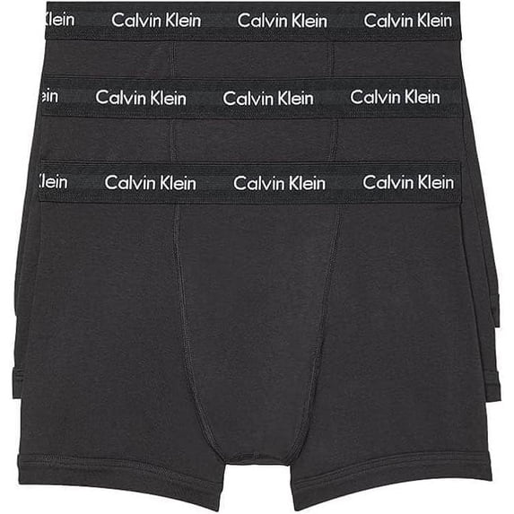Calvin Klein Cotton Stretch Men's Boxer Briefs - Black, Pack of 3, Small