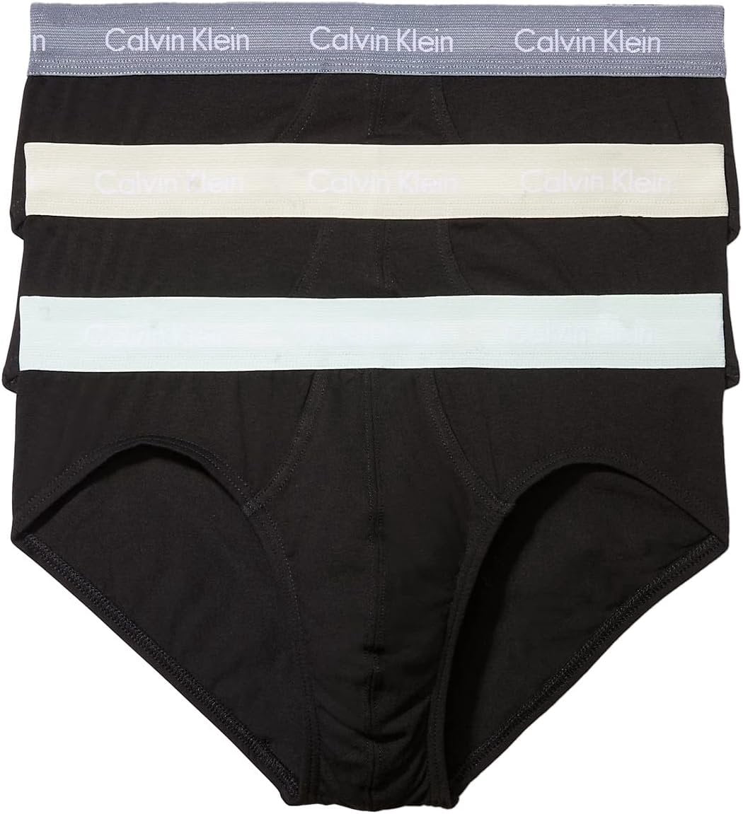 Calvin Klein Cotton Stretch Multipack Hip Brief Black/Dragon Fly ...