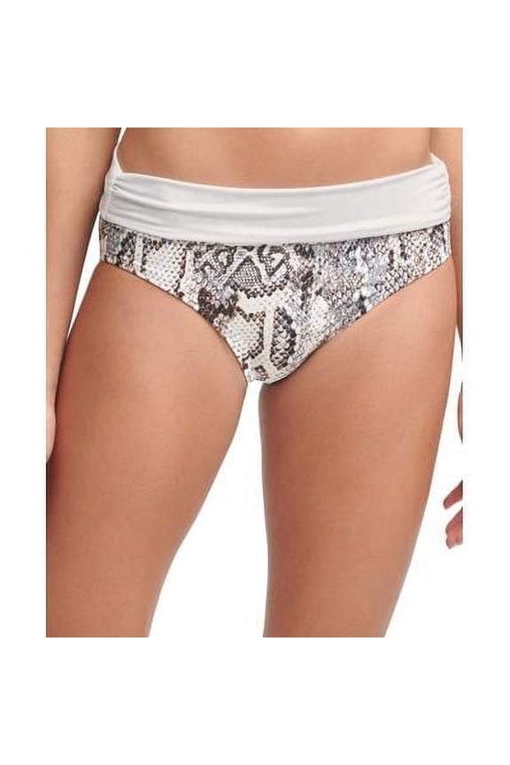 DARK CHOCOLATE RATTLESNAKE Printed Bikini Swim Bottoms, US X-Large