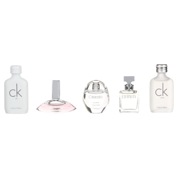 Calvin Klein Deluxe Fragrance Travel Collection by Calvin Klein for Women - 5 Pc Mini Gift Set 0.33o