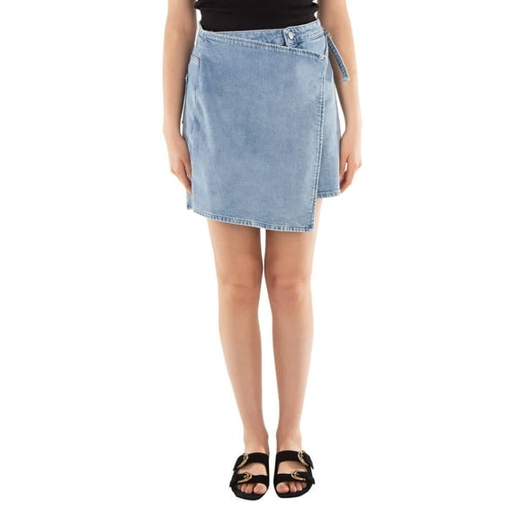 Calvin Klein Denim A-Line Wrap Skirt, Waist Size 29"