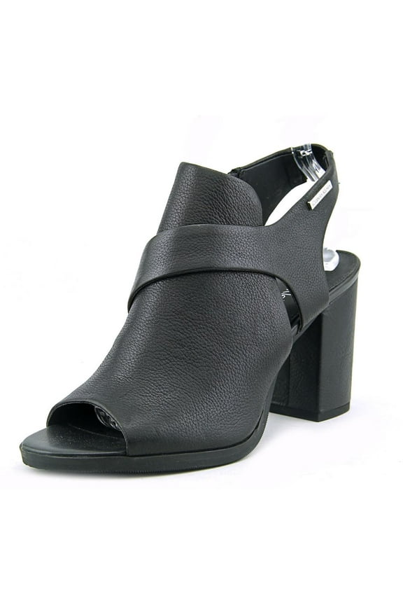 Ellcia Women Peep-Toe Synthetic Black Bootie