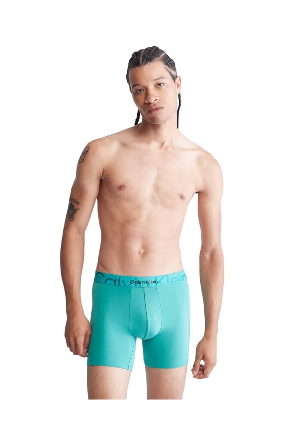 Men's Embossed Icon Micro Boxer Briefs Distorted Blue Small