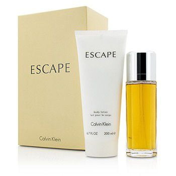 Calvin Klein Escape Perfume Set for Women - Eau De Parfum Spray 3.4 oz & Body Lotion 6.7 oz