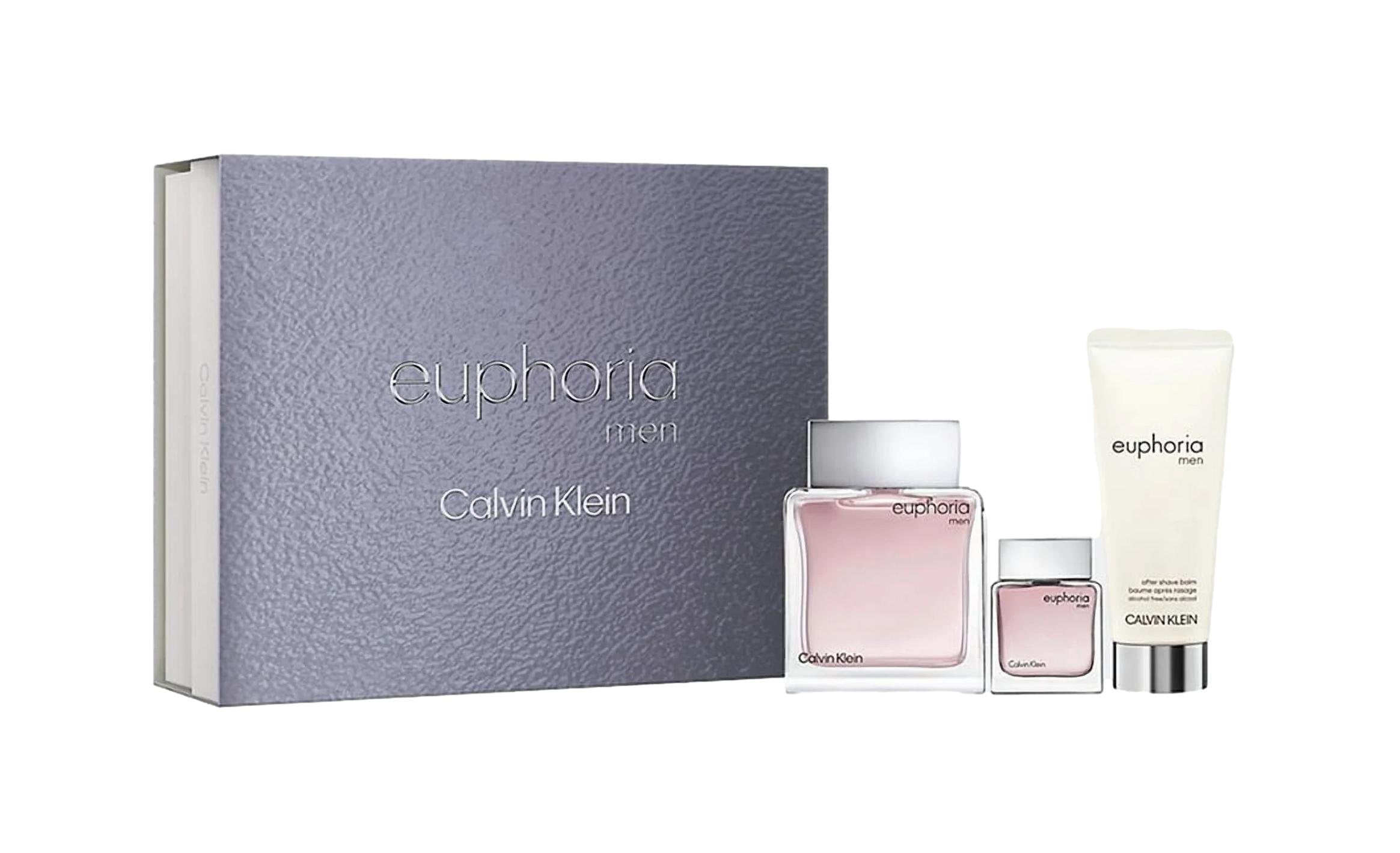 Calvin Klein Euphoria Men 3pc Gift Set, 3.3oz Spray, After Shave