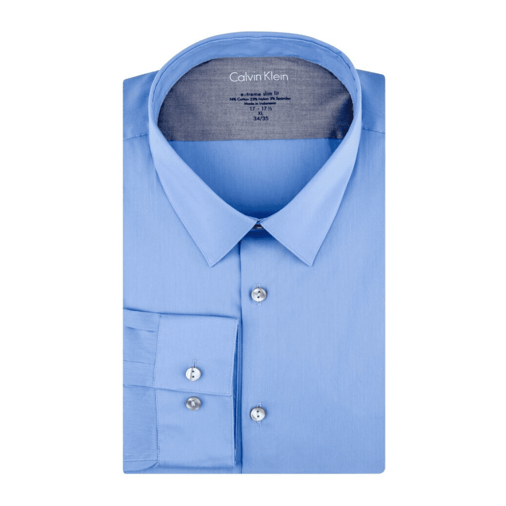 Calvin Klein Extreme Slim Fit Blue Ice Dress Shirt, XL 36X37