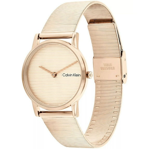 Calvin Klein Feel Women's Rose Gold Dial Quartz Watch 25100036