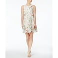 thumbnail image 1 of Calvin Klein Floral Embroidered Trapeze Dress Multi 2, 1 of 2