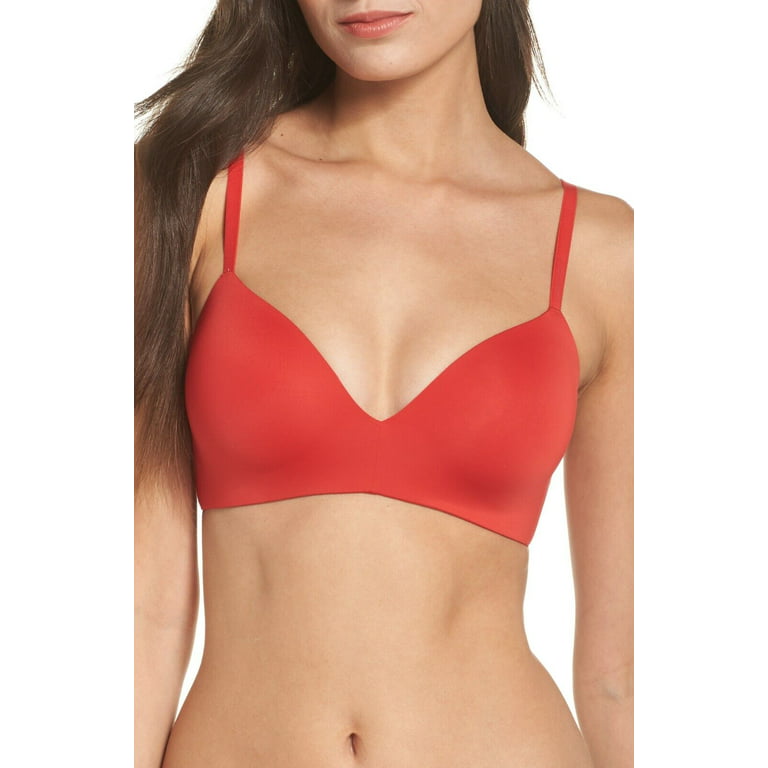 Calvin Klein Formed Wireless Lightly Lined Demi Bra Manic Red QF4081 32D 