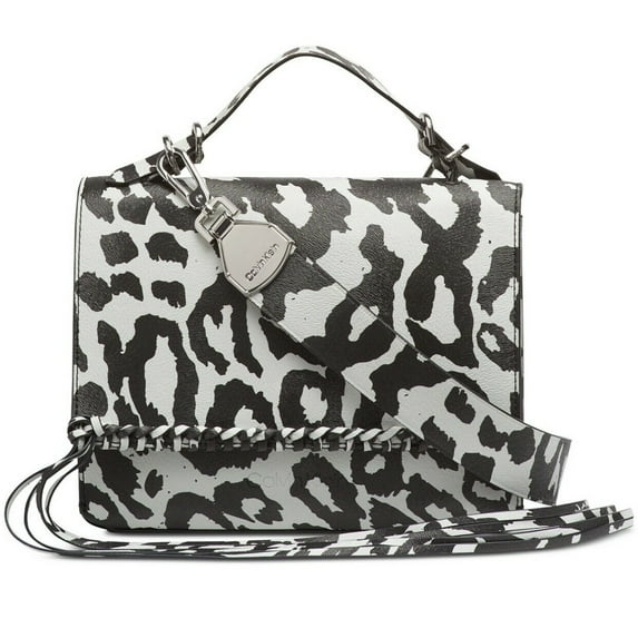 Calvin Klein Fringe White Leather Cross Body Bag