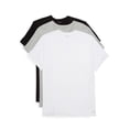 thumbnail image 1 of Calvin Klein 3 Pack Crew Neck T-Shirts, Cotton Classic Fit, Gray White Black , S, 1 of 4