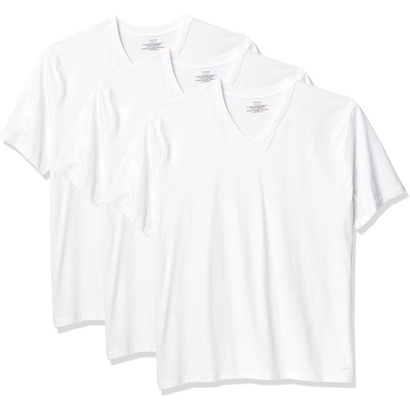 Calvin Klein GREY MULTI Men's Classic V Neck 3 Pack, US Large