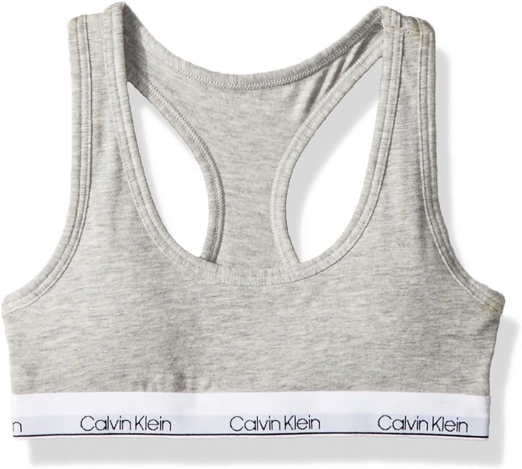 Calvin Klein Girls Big Modern Cotton Molded Bralette X Large Heather Grey