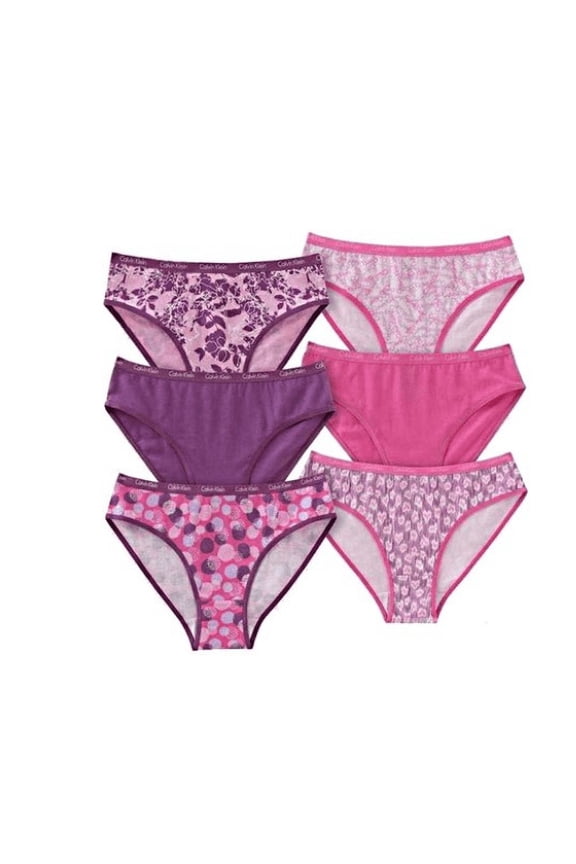 Girls' Graphic 6-Pack Bikini Panty