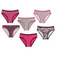 thumbnail image 1 of Calvin Klein Girls Graphic 6PK Bikini Panty (X-Large / 16-18, Assorted Print/Solid), 1 of 8