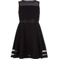 thumbnail image 1 of Calvin Klein Girls' Sleeveless Party Dress, Fit and Flare Silhouette, Round Neckline & Back Zip Closure 7 Black, 1 of 7