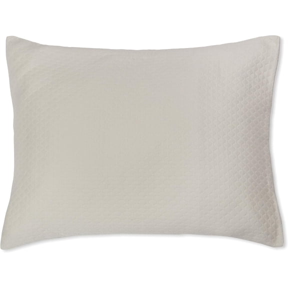 Calvin Klein Home Palermo Oval Bands Standard Sham,Adobe Buff, 2026