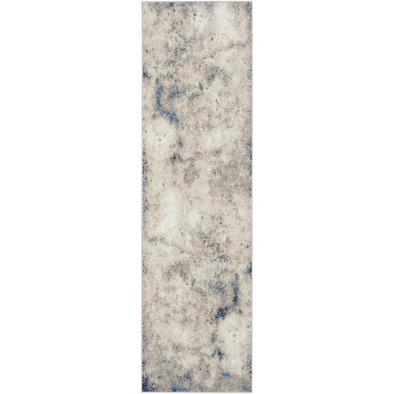 Calvin Klein CK022 Infinity 2'2" x 7'6" Ivory Grey Blue Modern Indoor Rug