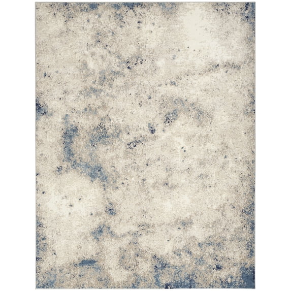 Calvin Klein CK022 Infinity 7'10" x 9'10" Ivory Grey Blue Modern Indoor Rug