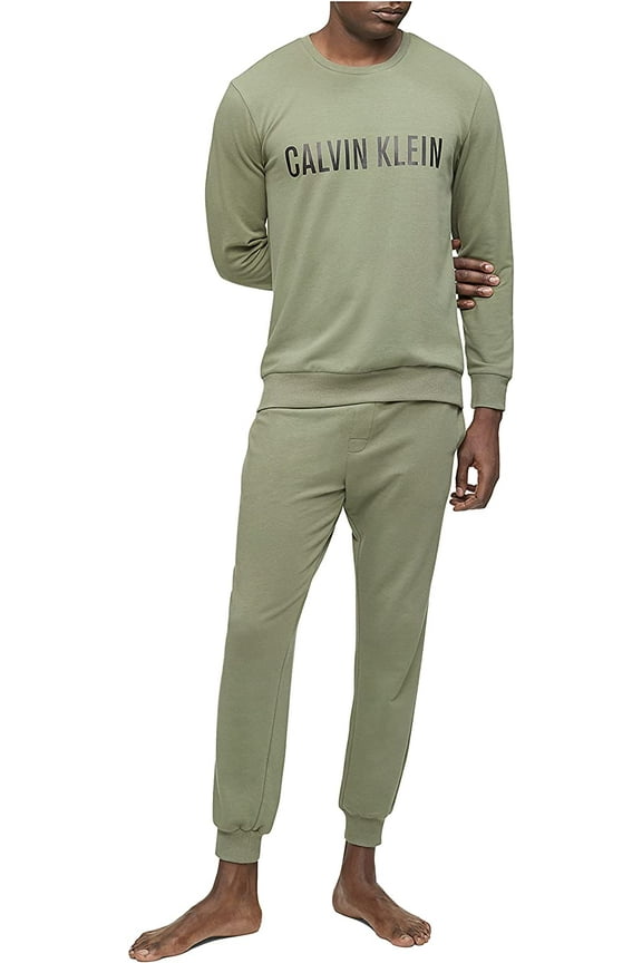 Intense Power Lounge Long Sleeve Sweatshirt Medium Olive Twist