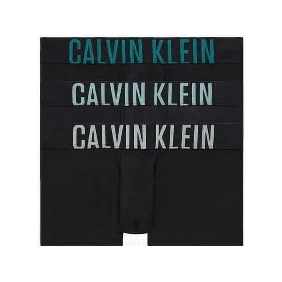 Calvin Klein Intense Power Microfiber Stretch Low Rise Trunk 3- Pack, Black, 2XL