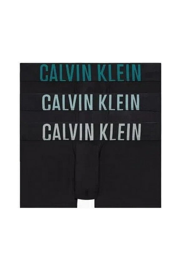 Intense Power Microfiber Stretch Low Rise Trunk 3- Pack, Black, 2XL