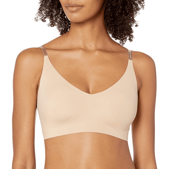 Calvin Klein Invisibles Comfort Lightly Lined Triangle Bralette QF5753 Color: Bare Size: LARGE