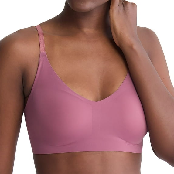 Calvin Klein Invisibles Comfort Lightly Lined Triangle Bralette QF5753 Color: Deep Mauve Size: LARGE