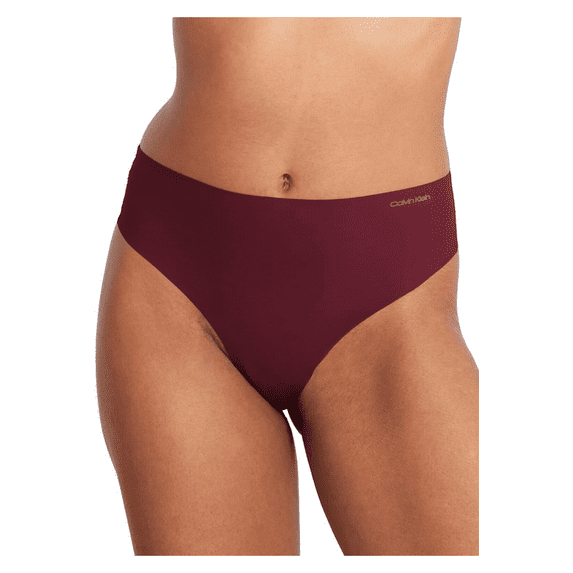 Calvin Klein Invisibles High-Waist Tawny Port Thong, Small