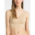 thumbnail image 1 of Calvin Klein Women's Invisibles Lightly Lined V Neck Bralette Bra, Bare, S, 1 of 4