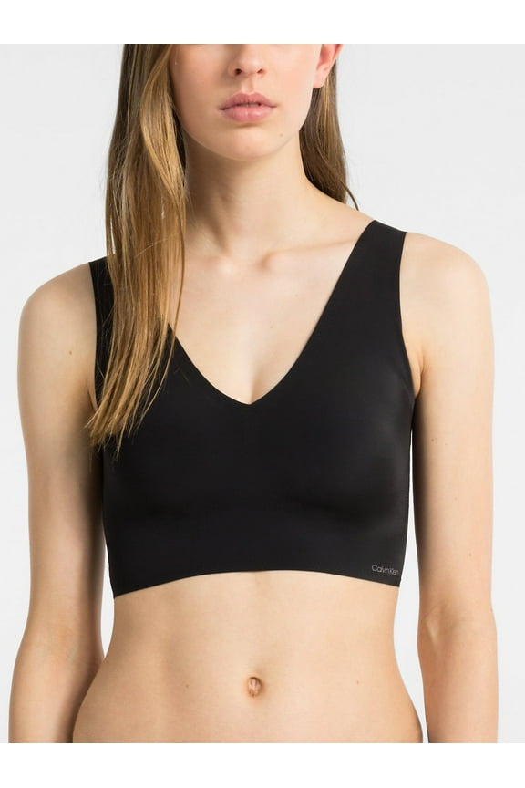 Invisibles Lightly Lined V-Neck Bralette, Black, Large