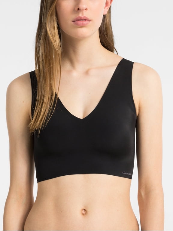 Invisibles Lightly Lined V-Neck Bralette, Black, Large