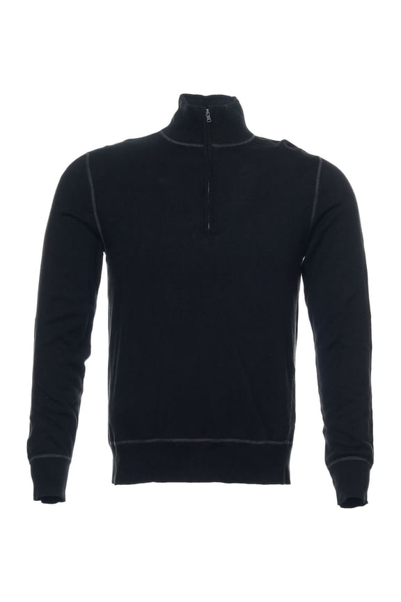 Jeans Black Half Zip Sweater , Size Small