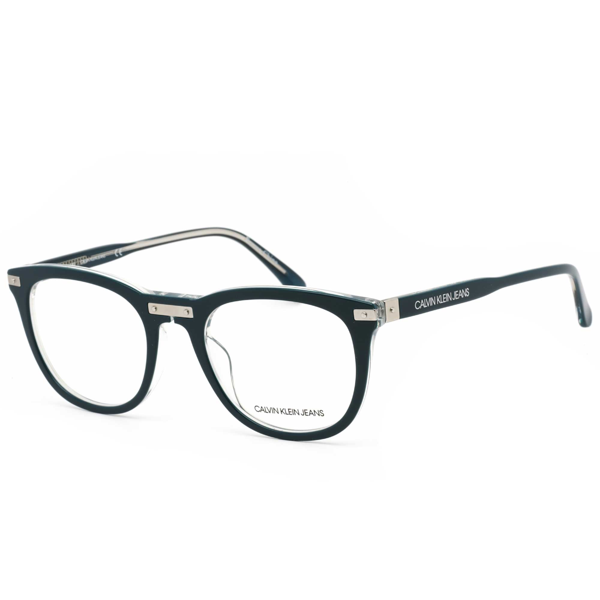 Calvin Klein Jeans CKJ20518 433 Unisex Teal/Crystal Eyeglasses ...