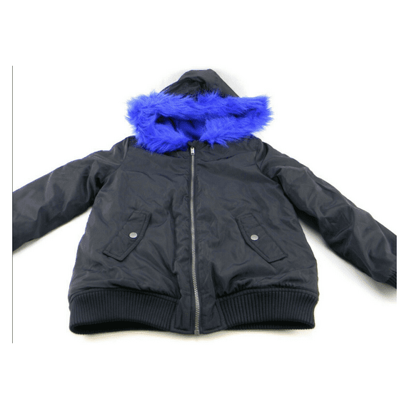 Calvin Klein Jeans Girl's Hooded Fashion Jacket Size16 Black/Anthracite, 16