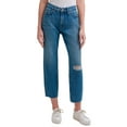 thumbnail image 1 of Calvin Klein Jeans High-Rise Mom-Fit Cotton Ankle Jeans, Blue, 32, 1 of 3