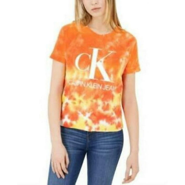 Various Tie-dye Tie-Dye T-Shirt, Calvin Sizes: XS/Sweet Logo Jeans Orange Klein