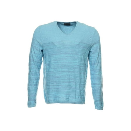 Calvin Klein Jeans Men's Gradient V-Neck Sweater (Medium, Fair Blue Heather)