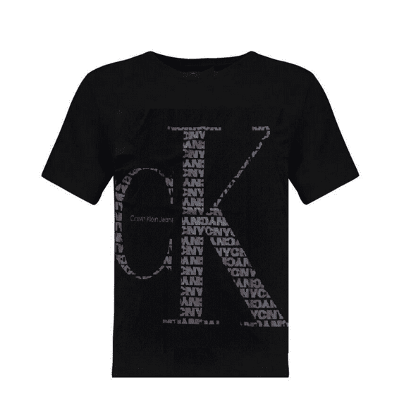 Calvin Klein Jeans Men's Monogram Graphic, Short Sleeve Tee, Black, S