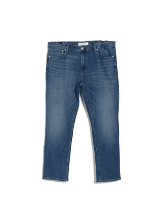 Calvin klein men's relaxed straight fit denim jeans online