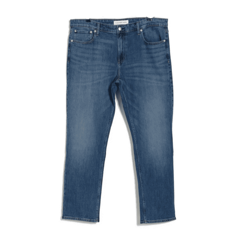 Calvin Klein Jeans Mens Etroit Slim Fit Jeans in Houston Mid Blue 31X32 Walmart