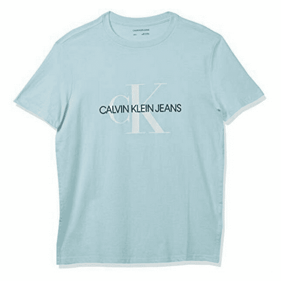 Calvin Klein Jeans Monogram Logo T Shirt Blue, S