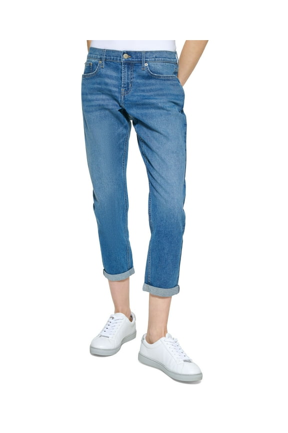 Jeans Petite Mid Rise Slim-Leg Boyfriend Jeans Bridgeton 24P