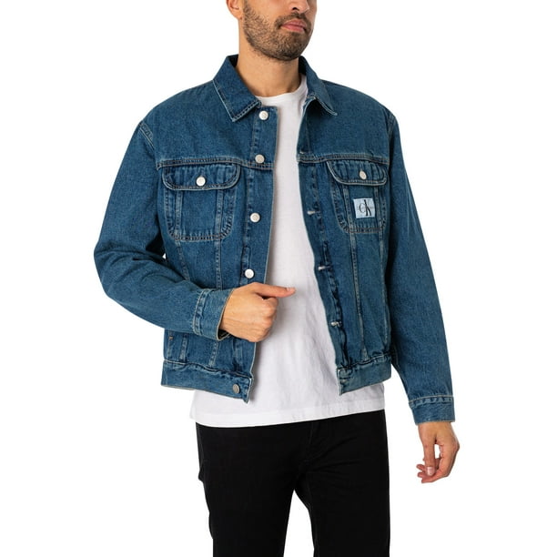 Calvin Klein Jeans Regular 90's Denim Jacket, Blue - Walmart