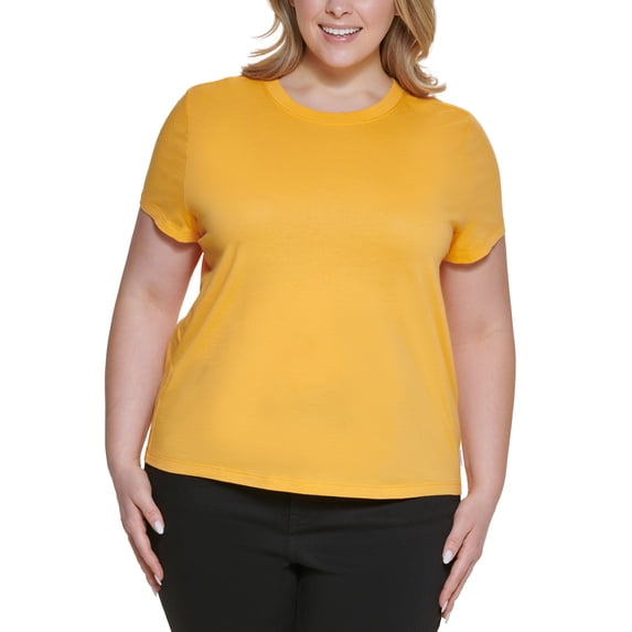 Calvin Klein Jeans Trendy Plus Size Boxy Fit T-Shirt Cabana 2X