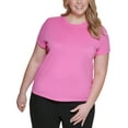 thumbnail image 1 of Calvin Klein Jeans Trendy Plus Size Boxy Fit T-Shirt Prime Pink 2X, 1 of 1